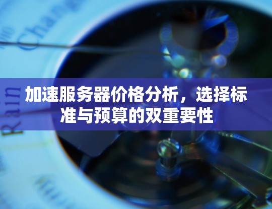 加速服务器价格分析，选择标准与预算的双重要性
