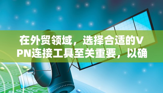 在外贸领域，选择合适的VPN连接工具至关重要，以确保数据安全和合规性。以下是根据需求选择的推荐工具