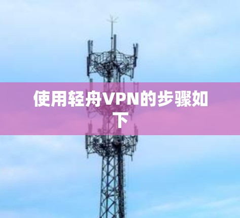 使用轻舟VPN的步骤如下